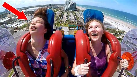 When you're in a slingshot, your blood pressure and heart rate . . Passing out on slingshot ride